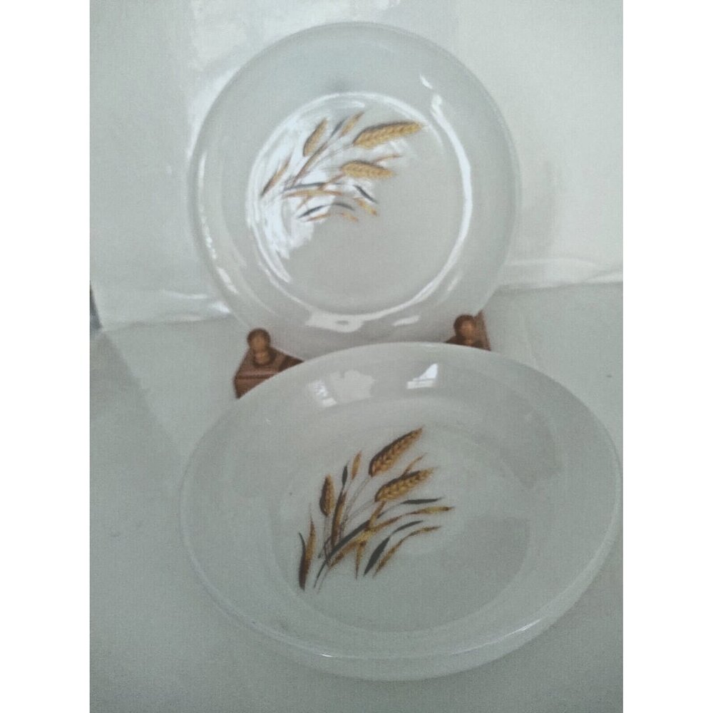 Vintage Fire King Milk Glass Cereal Bowl & Salad Plate set of 2